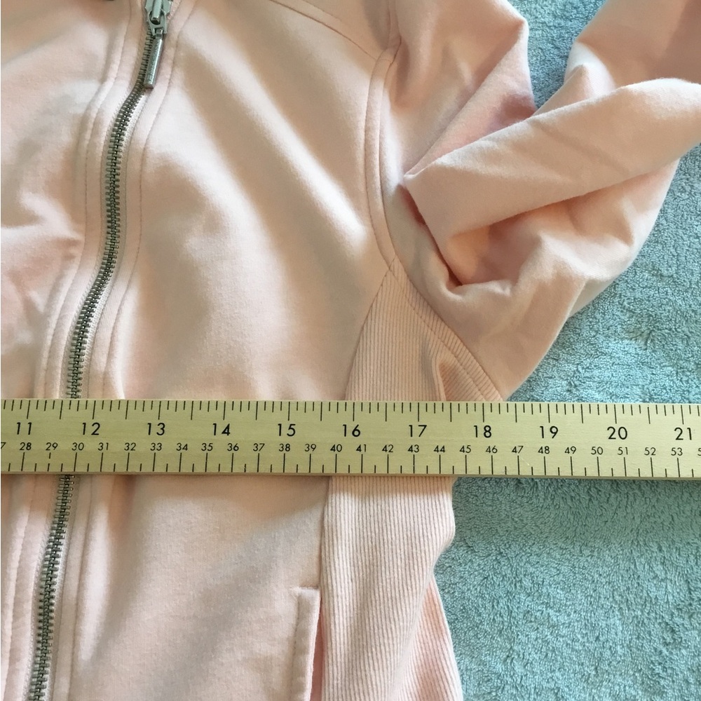 H by HALSTON Pink jacket size 16 full off-set zipper, long sleeve.Asymmetrical - Picture 6 of 11